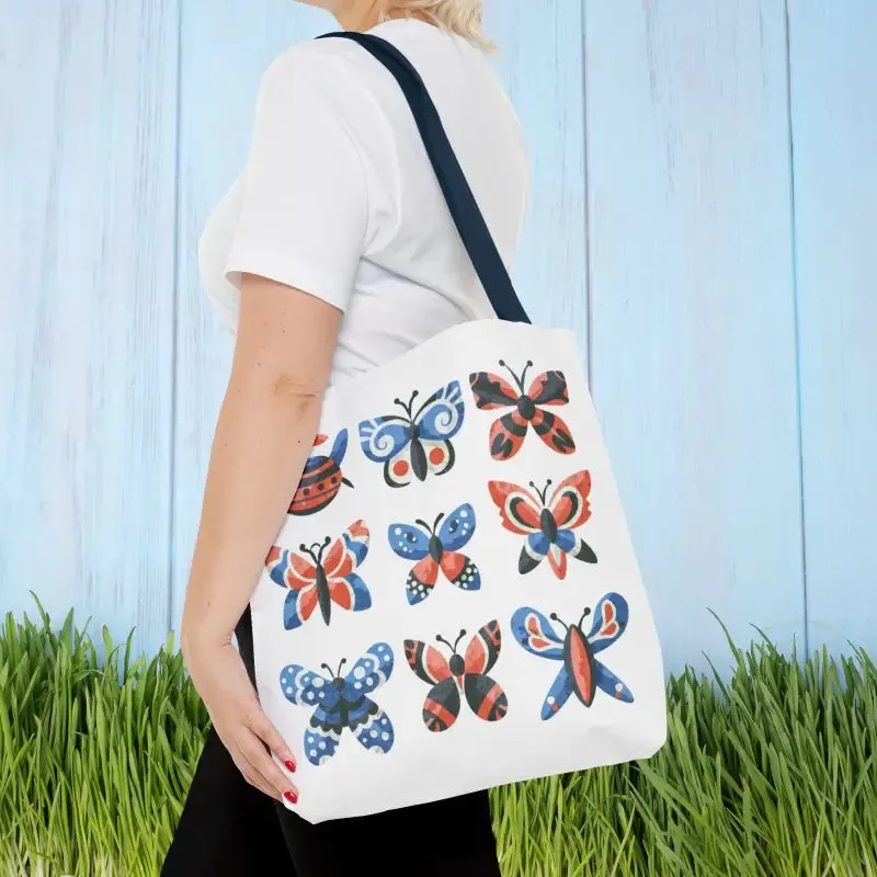 Chic Colorful Butterflies Aop Tote Bag for Daily