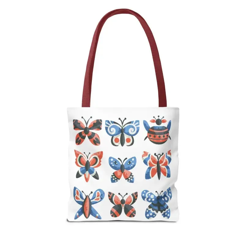 Chic Colorful Butterflies Aop Tote Bag for Daily