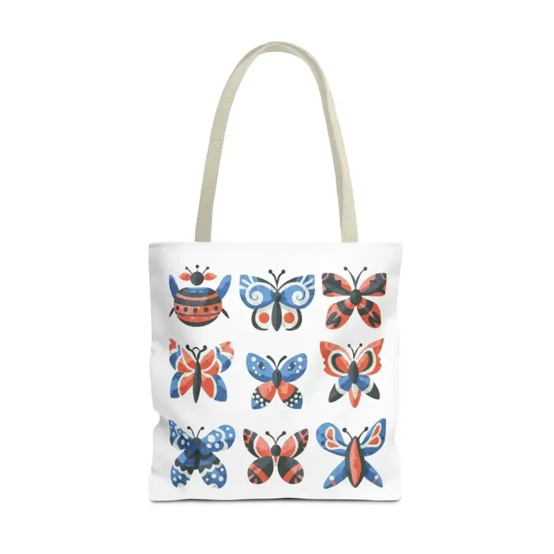 Chic Colorful Butterflies Aop Tote Bag for Daily
