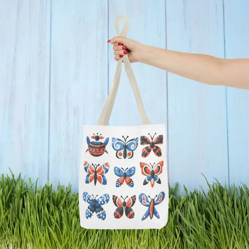 Chic Colorful Butterflies Aop Tote Bag for Daily