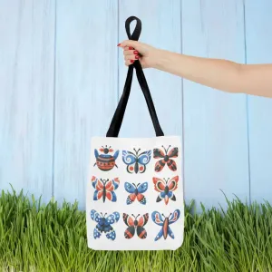Chic Colorful Butterflies Aop Tote Bag for Daily