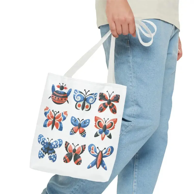 Chic Colorful Butterflies Aop Tote Bag for Daily
