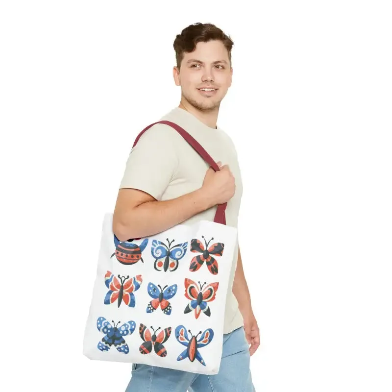 Chic Colorful Butterflies Aop Tote Bag for Daily