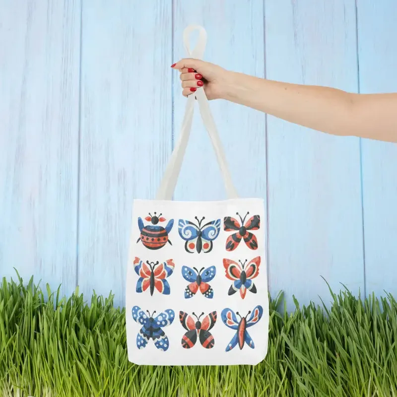 Chic Colorful Butterflies Aop Tote Bag for Daily