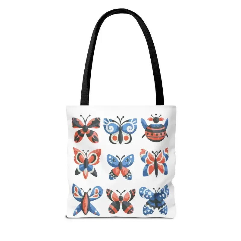 Chic Colorful Butterflies Aop Tote Bag for Daily