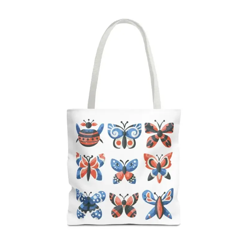 Chic Colorful Butterflies Aop Tote Bag for Daily