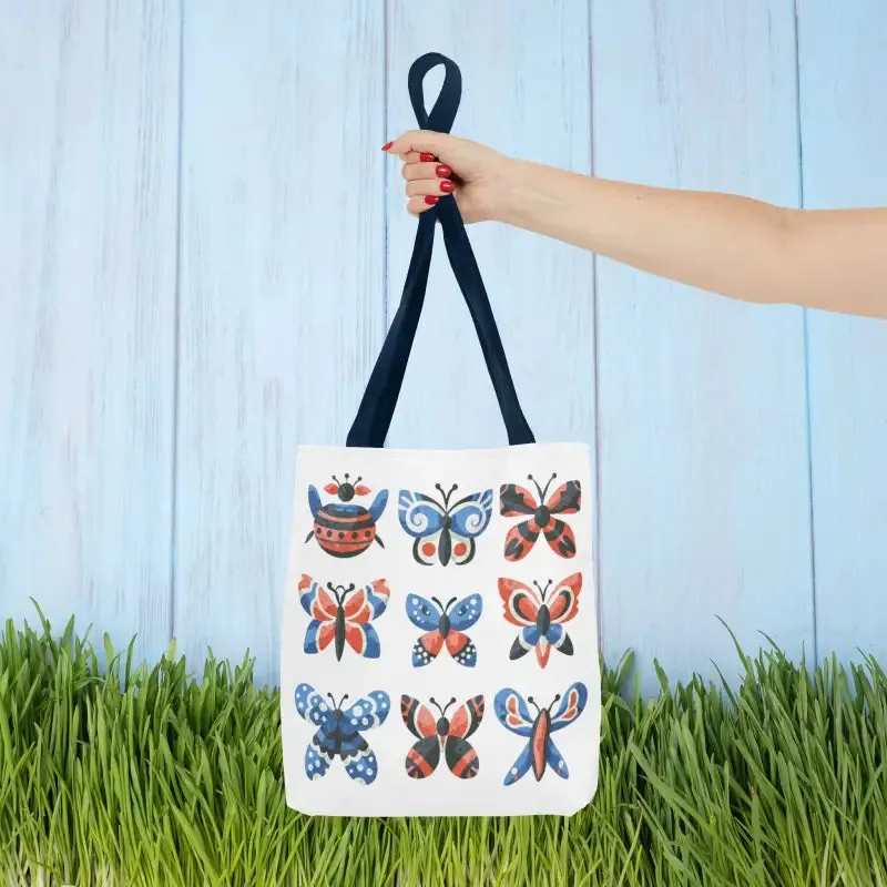 Chic Colorful Butterflies Aop Tote Bag for Daily