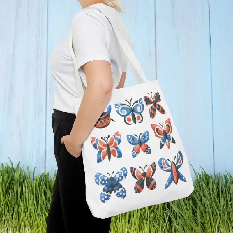Chic Colorful Butterflies Aop Tote Bag for Daily