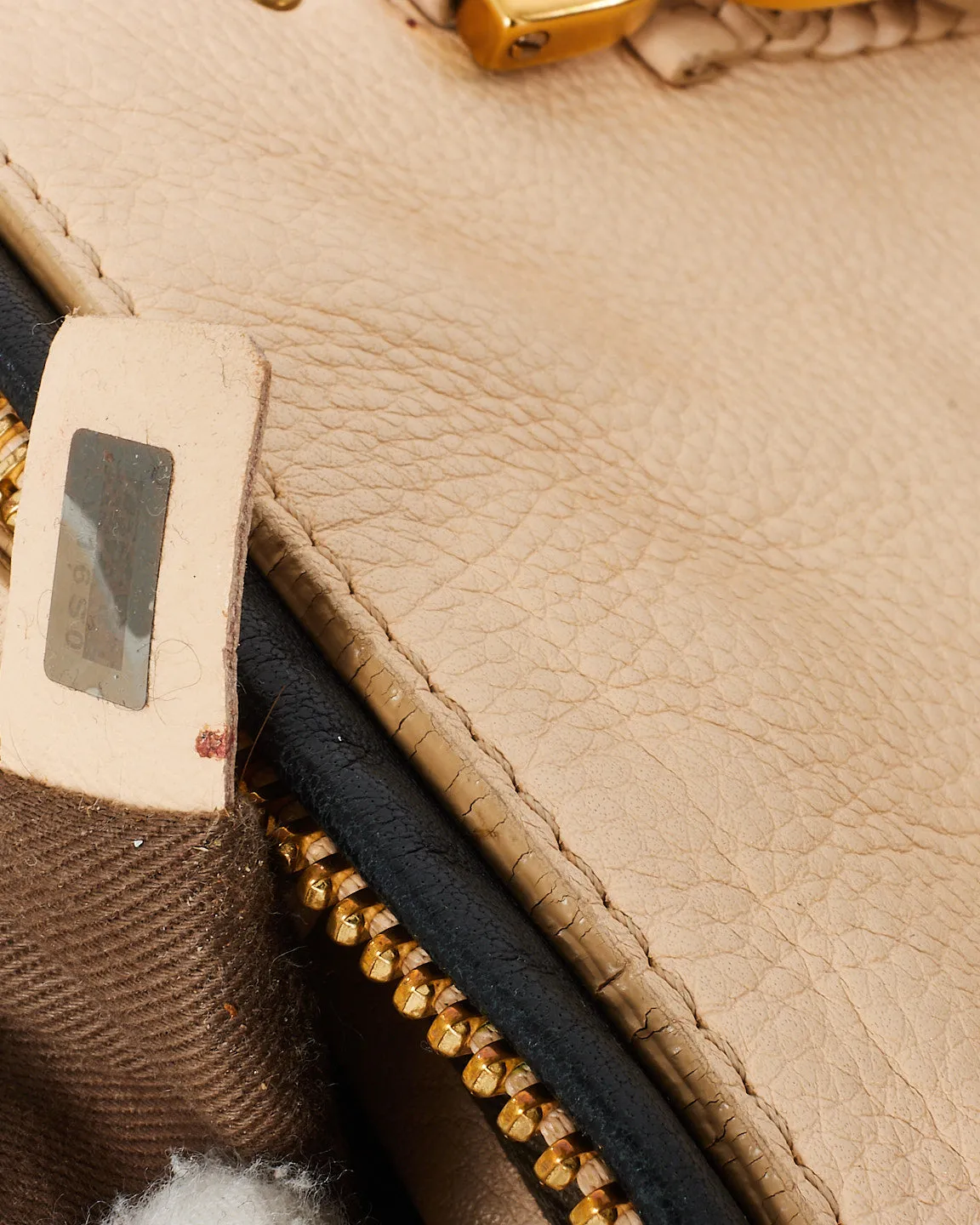 Chloé White Leather Medium Double Marcie Shoulder Bag