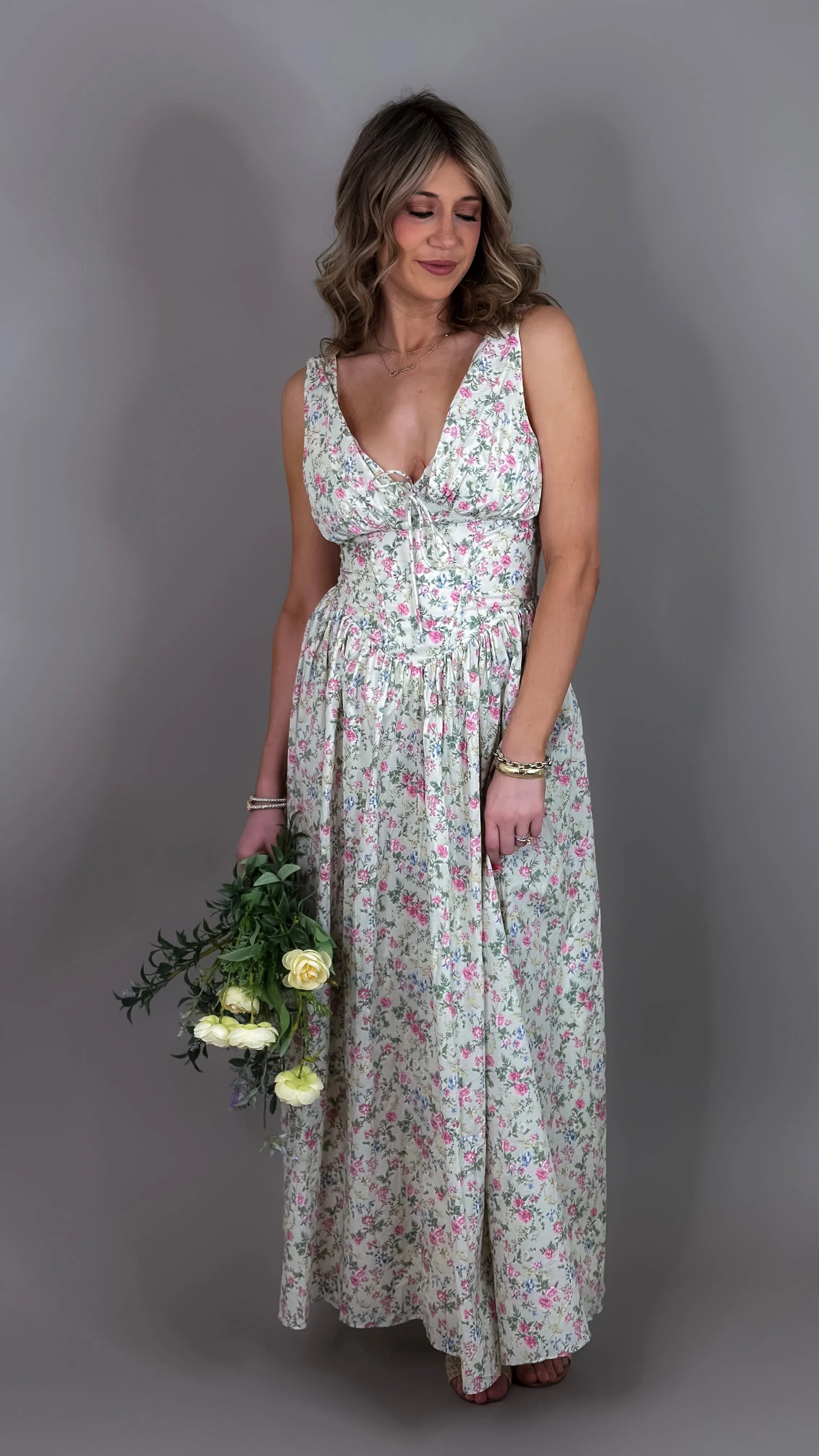 Chloe Floral Midi Dress