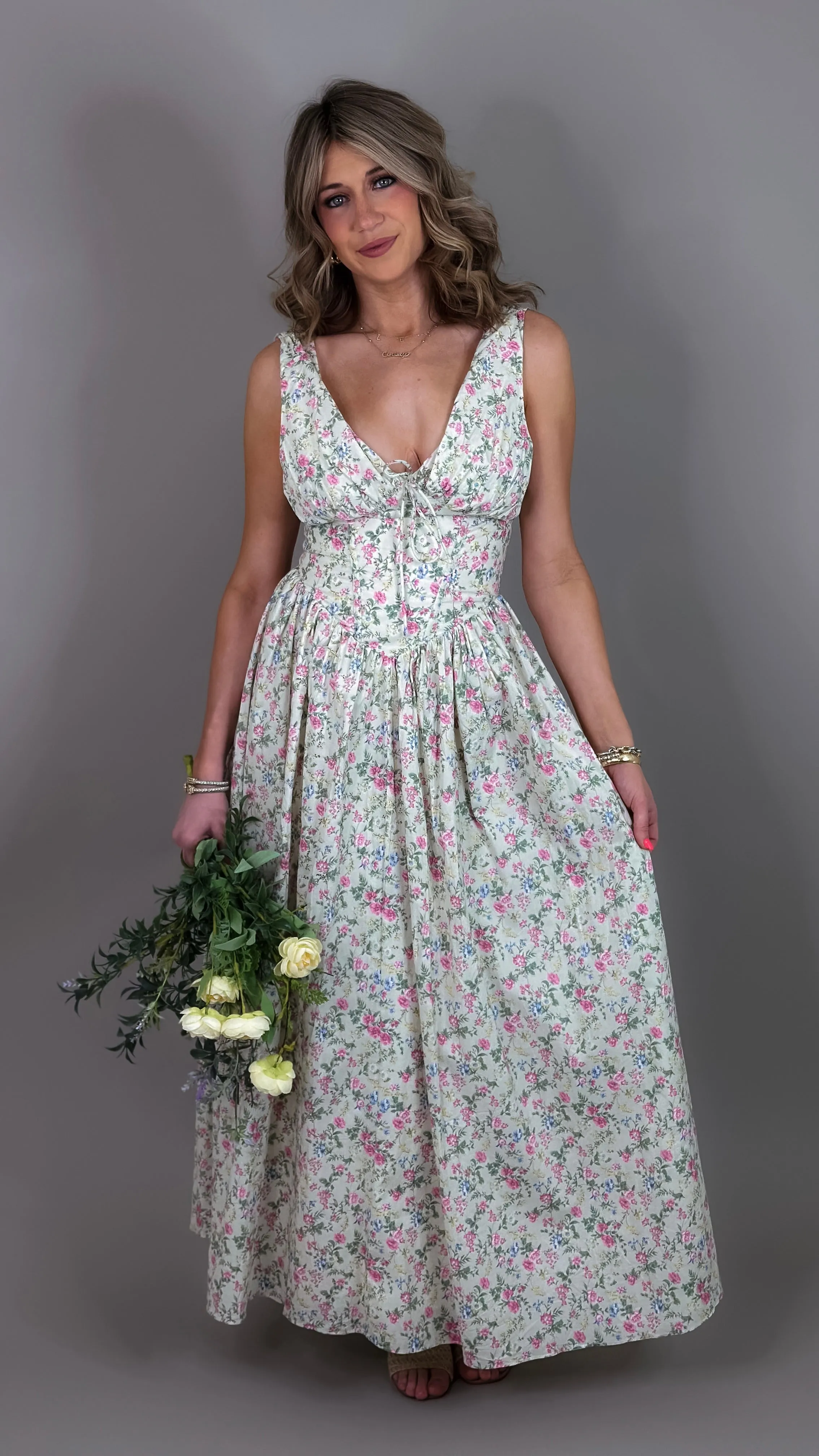 Chloe Floral Midi Dress