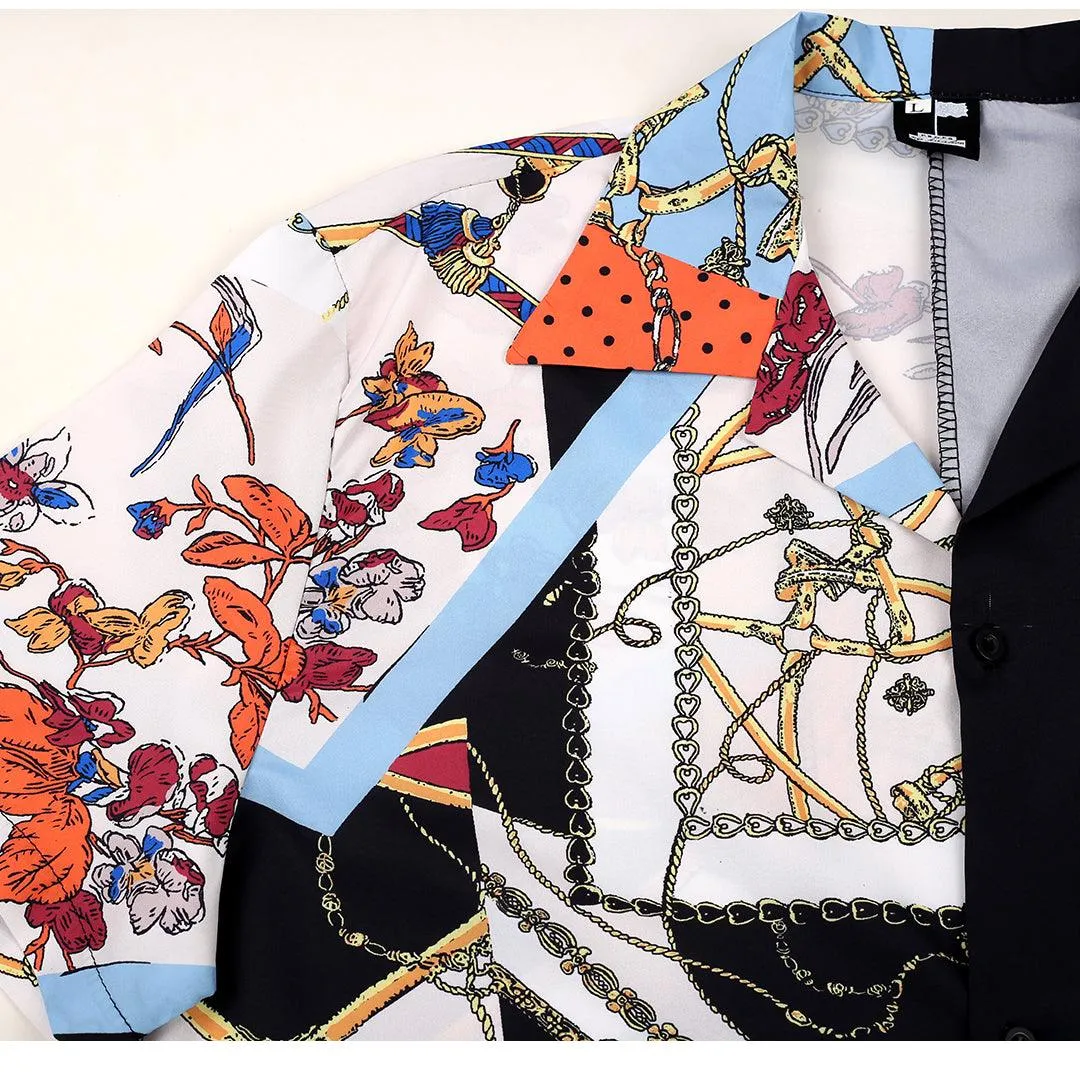Classic Double Sided Multi-Colored Men's Unique Aloha Shirt