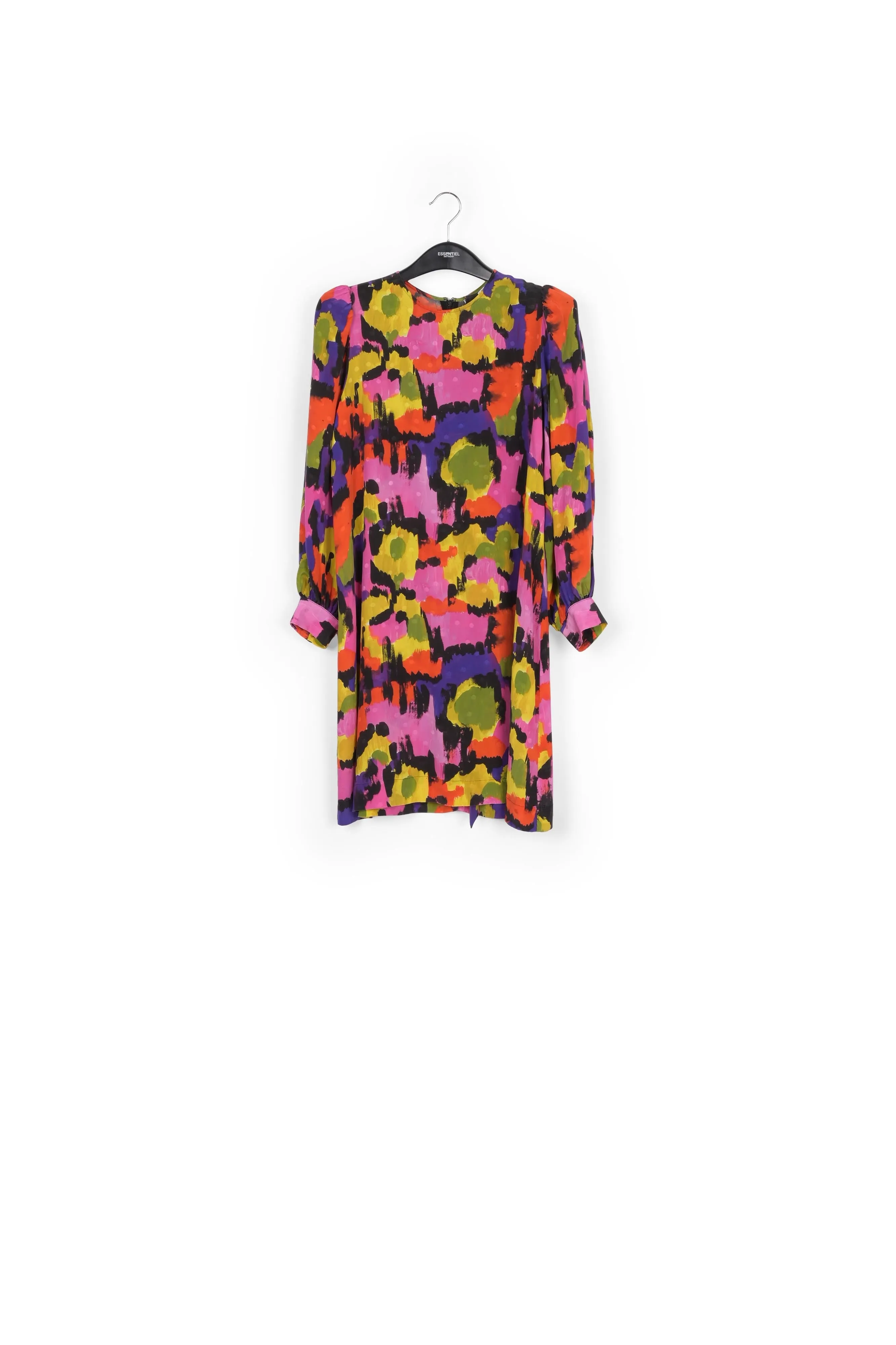 Colorful silk jacquard mini dress