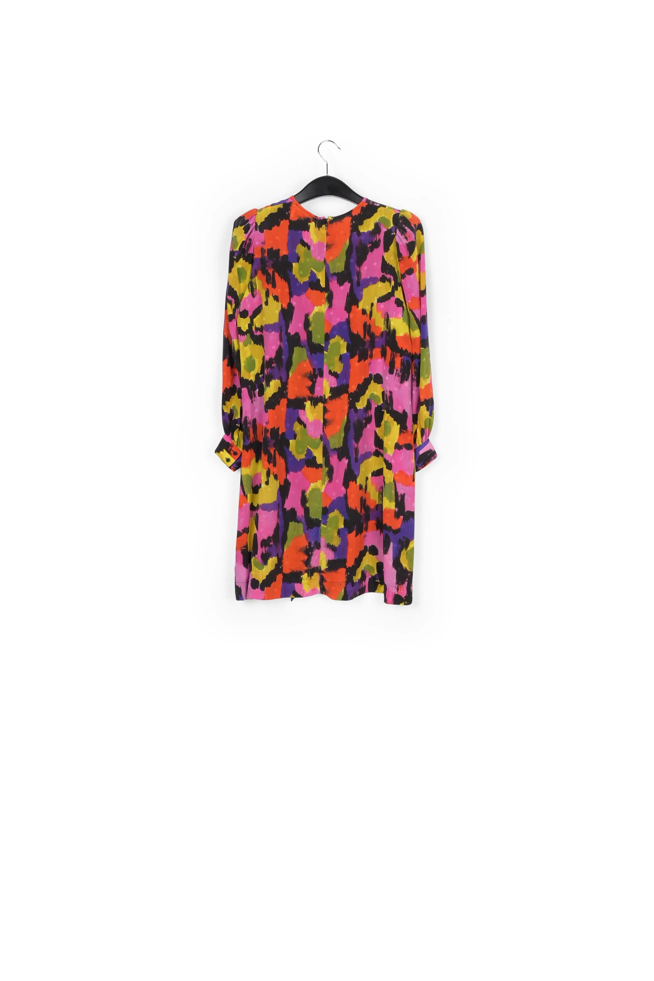 Colorful silk jacquard mini dress
