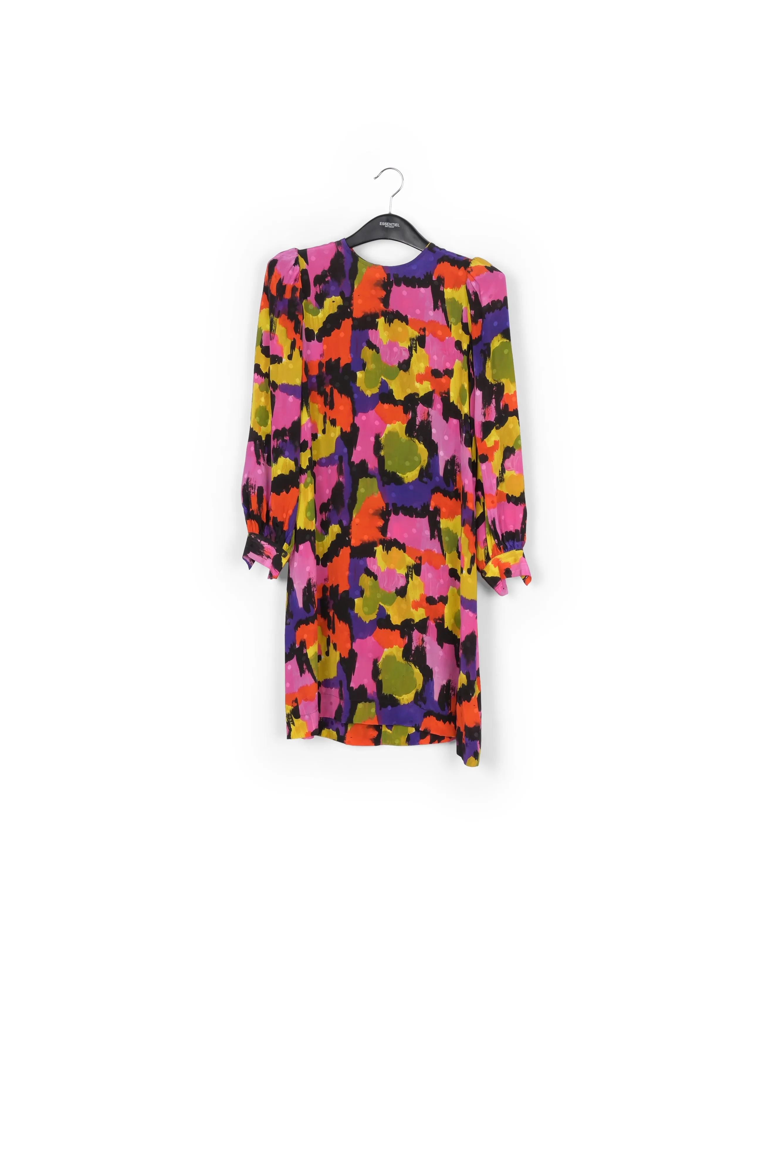 Colorful silk jacquard mini dress
