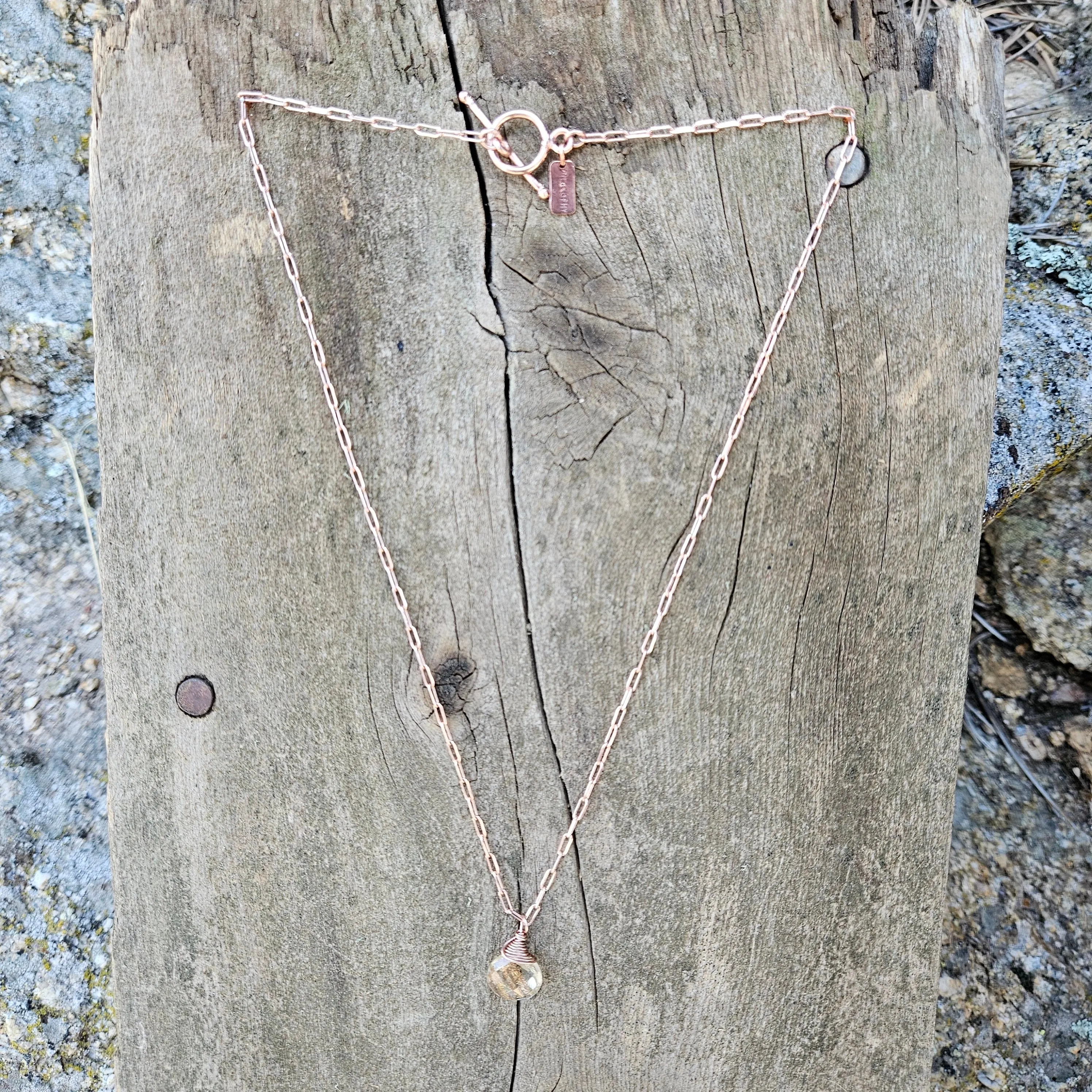 Copper Infused Quartz Journey Necklace