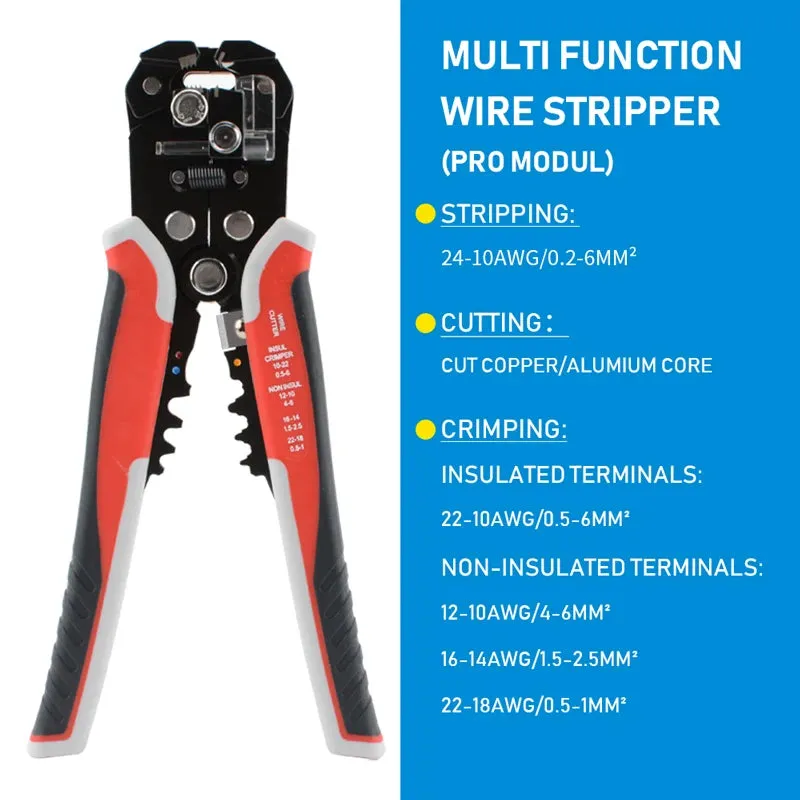 Cortador de cabo crimper ajustável automático descascador de fio multifuncional alicate terminal ferramenta mão