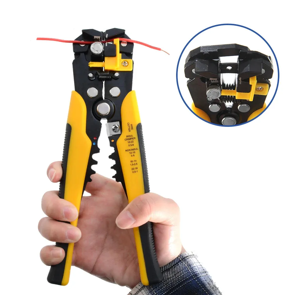 Cortador de cabo crimper ajustável automático descascador de fio multifuncional alicate terminal ferramenta mão