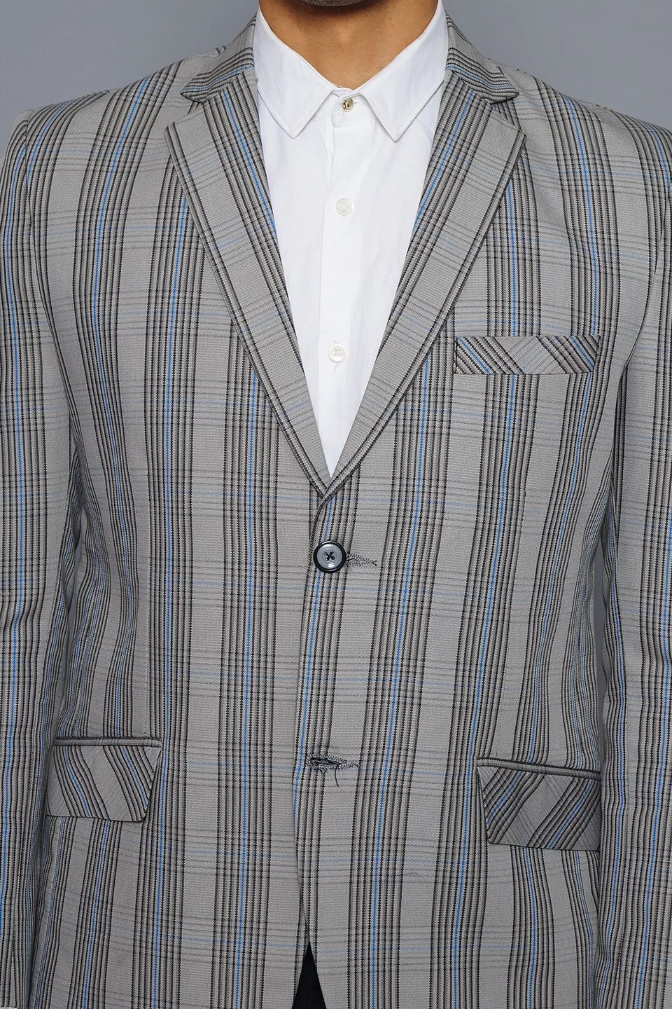 Cotton Silver Blazer
