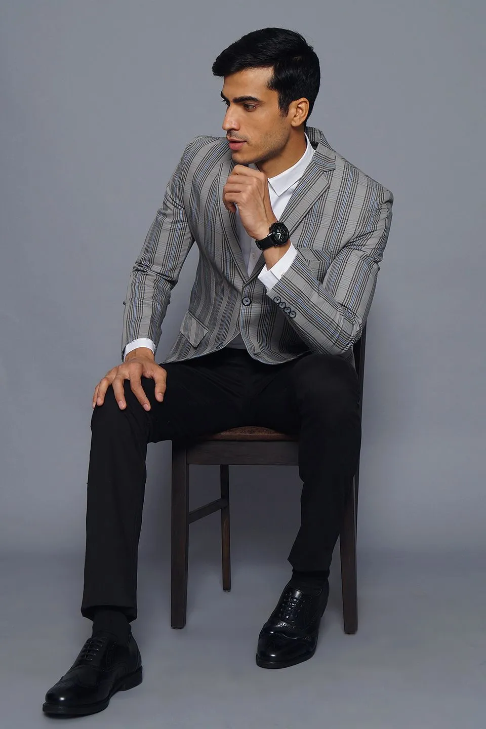 Cotton Silver Blazer