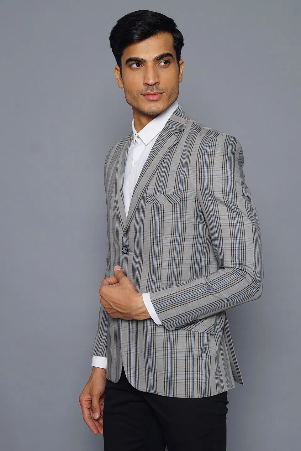 Cotton Silver Blazer