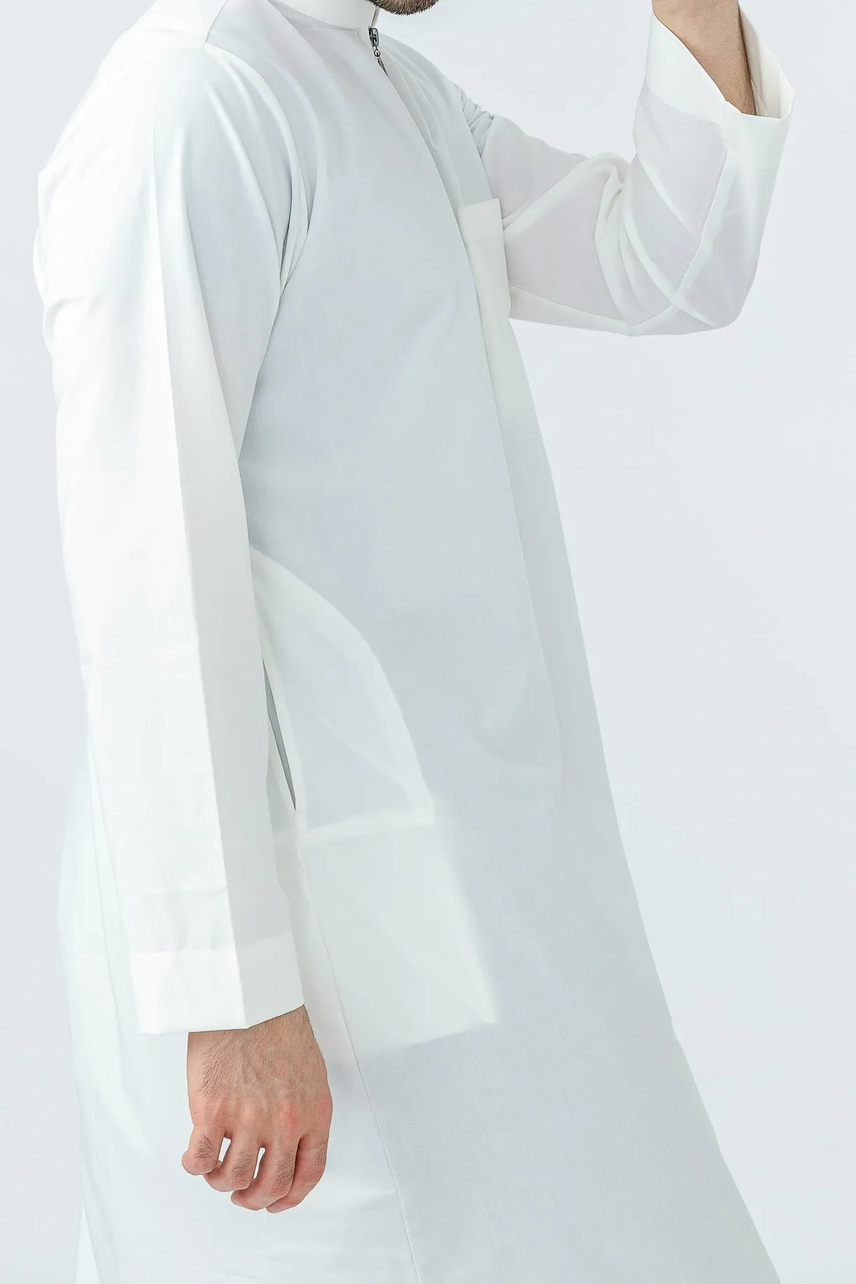 Cream Urban Kids Hooded Thobe