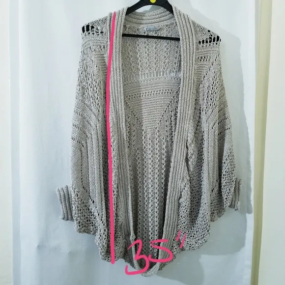 Crochet Knitted open cardigan