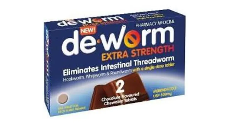 de worm choc chewable 500mg pk 2