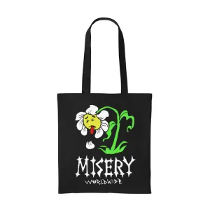 DEAD FLOWER BLACK TOTE BAG