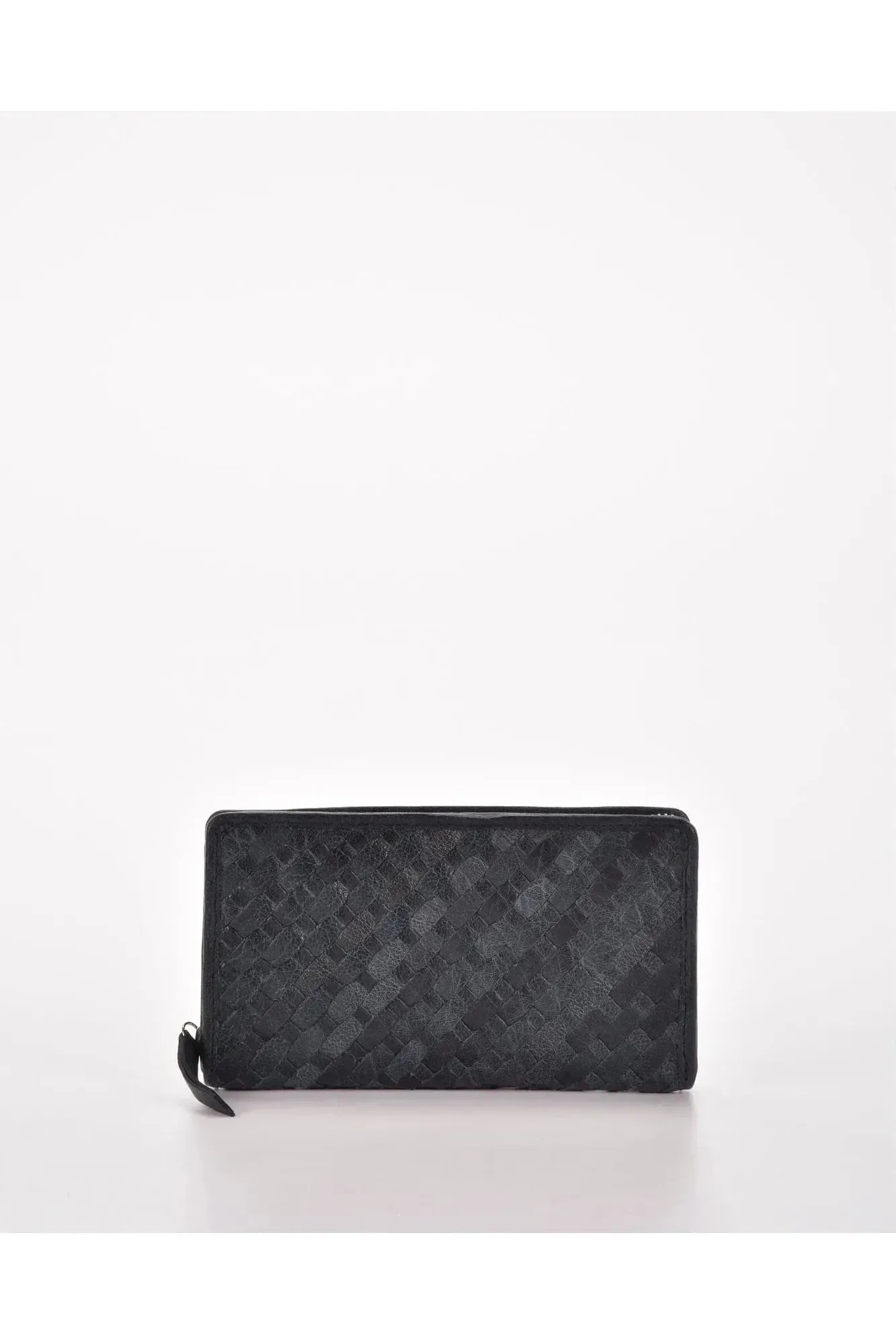 Deakin Leather Woven Wallet Navy