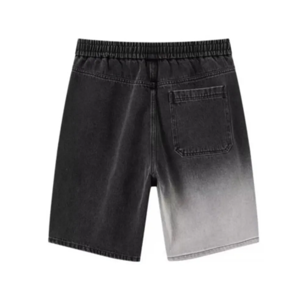 Designed Gradient Letter Drawstring Shorts