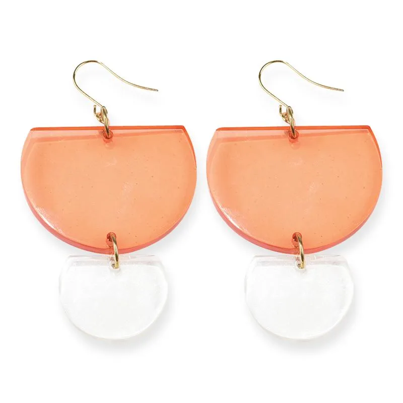 Double-Half Round Earrings
