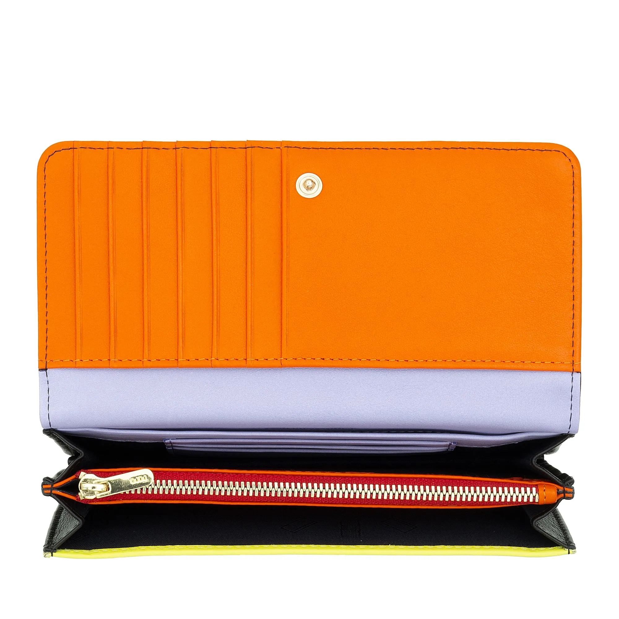 DUDU WORLD WORLD WOMEN IN MULTICOLOR SOFT LEATHER RFID PUN