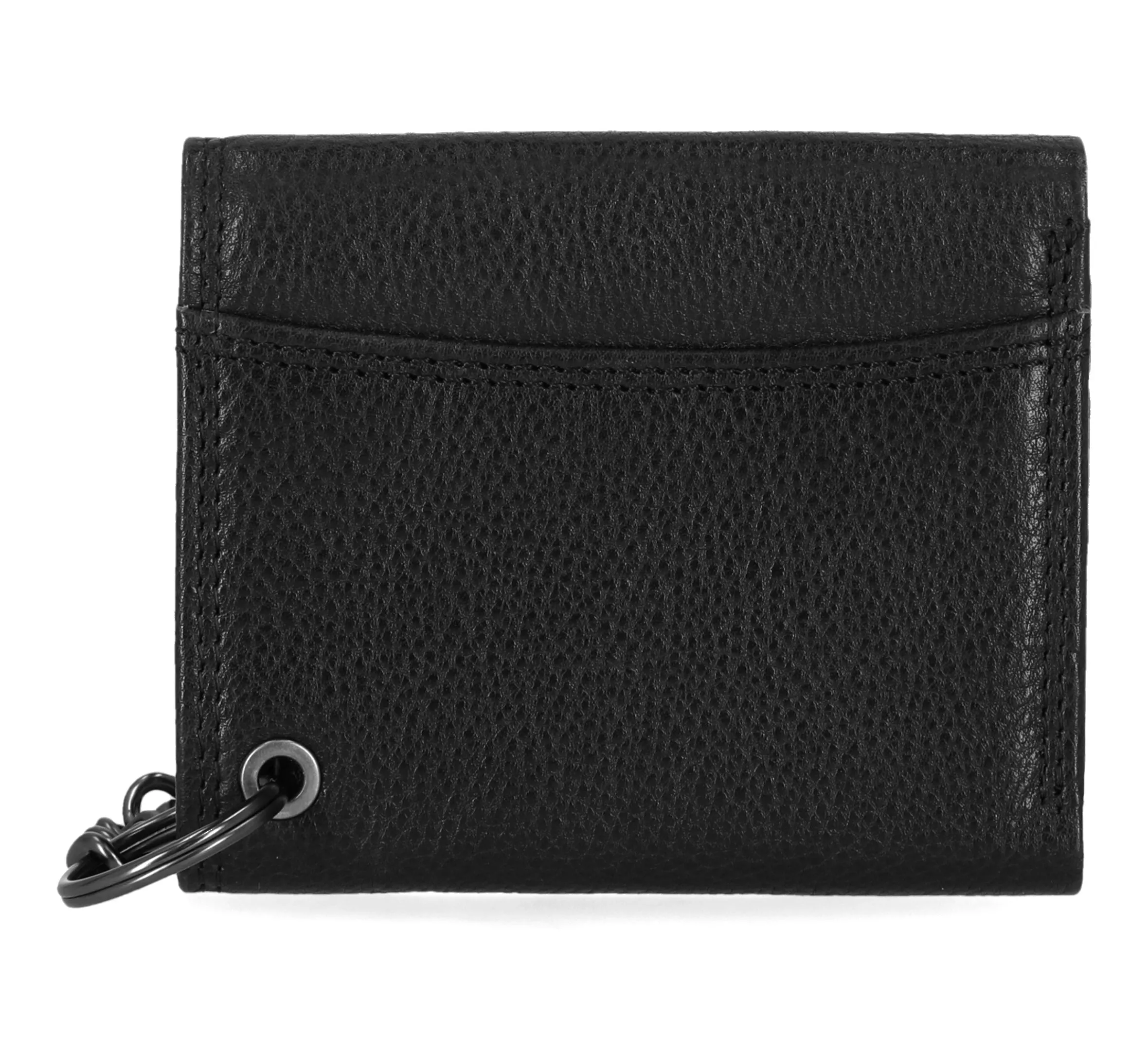 Eagle Trifold Wallet With Chain - Black