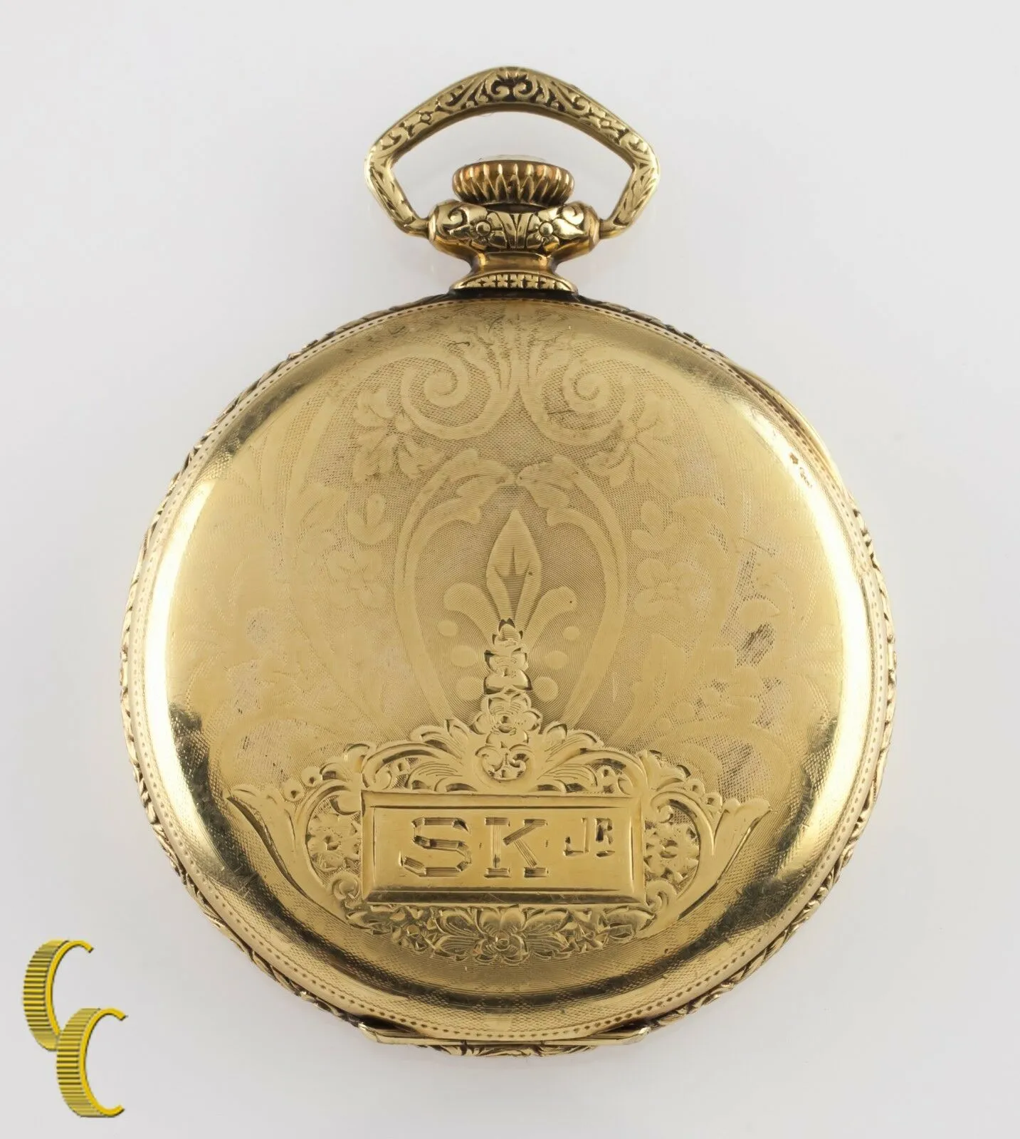 Elgin Antique Open Face Gold Filled Pocket Watch Gr 345 Size 12 17 Jewel