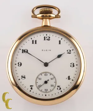 Elgin Grade 382 Gold Filled Pocket Watch 17 Jewel Size 16s Year: