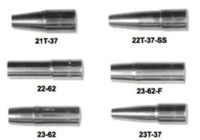 Esab Welding 23 Series Nozzles, Heavy Duty, Self-Insulated Tip Flush, 5/8", For No. 3 Gun, 1230-1222