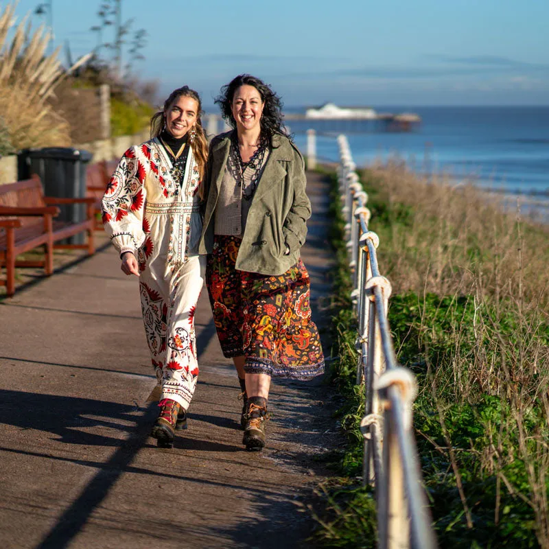 FARM RIO Cashew Mandala Cream Maxi Dress