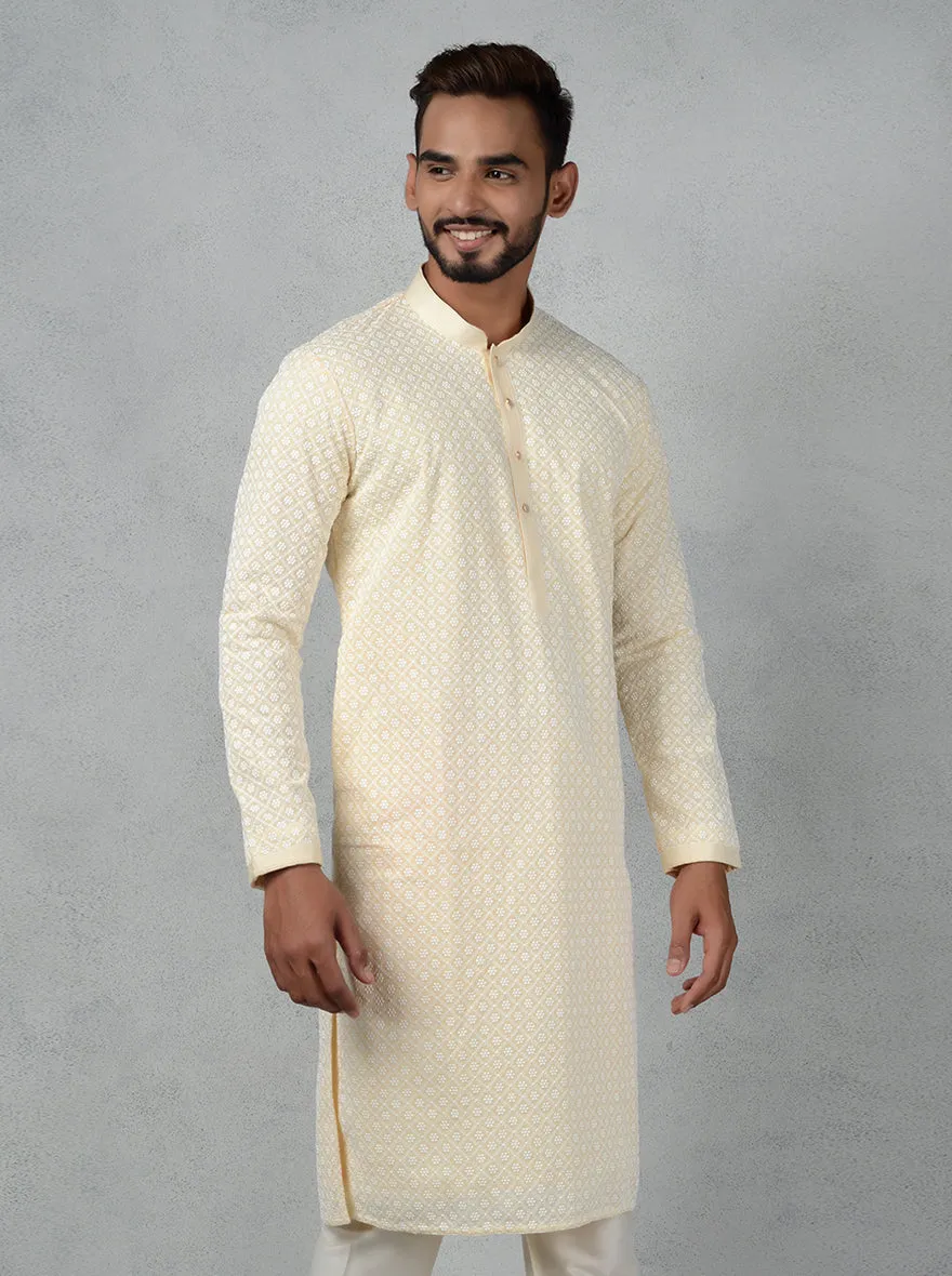 Fawn Cream Kurta Set | Azania