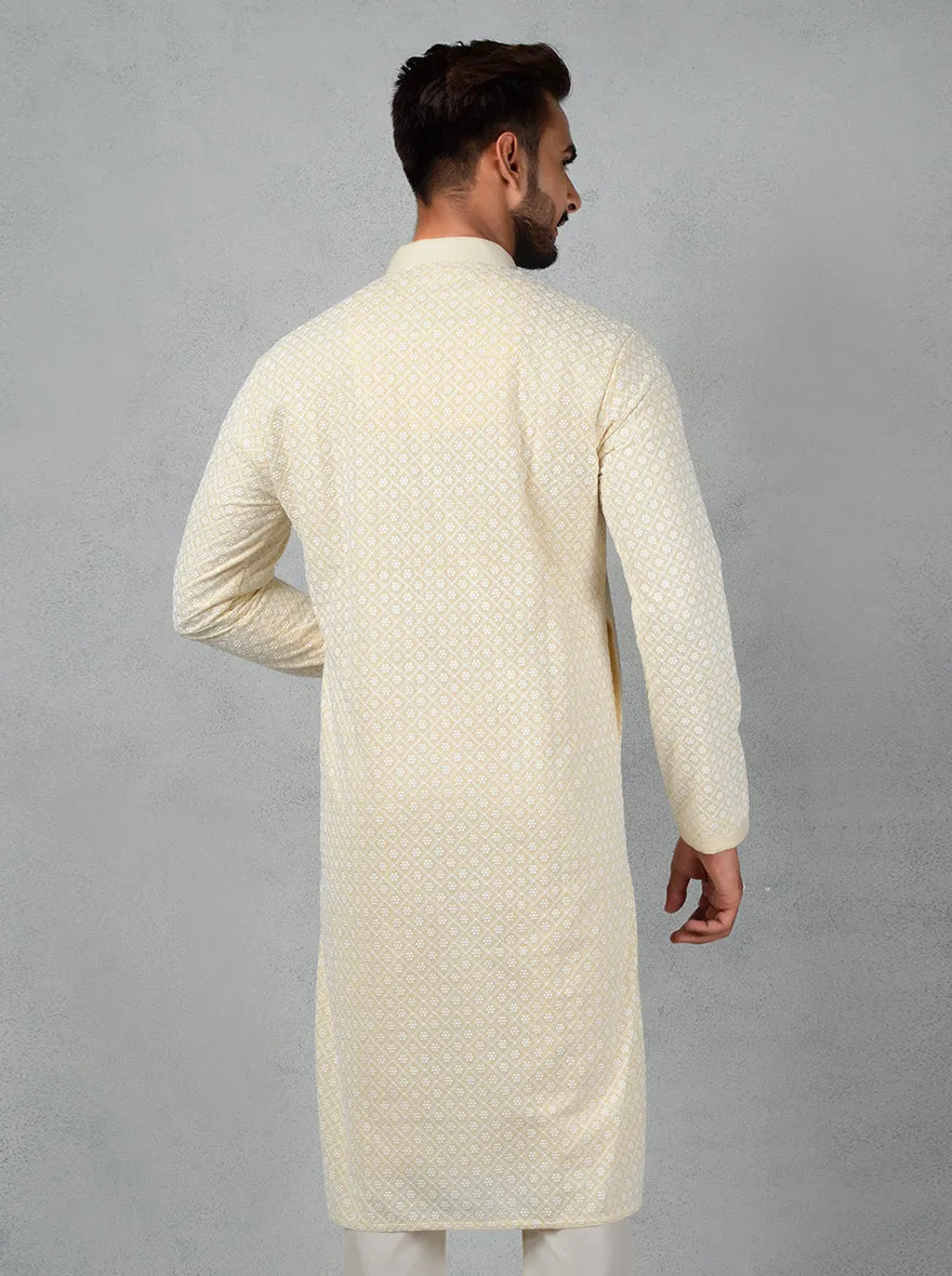 Fawn Cream Kurta Set | Azania