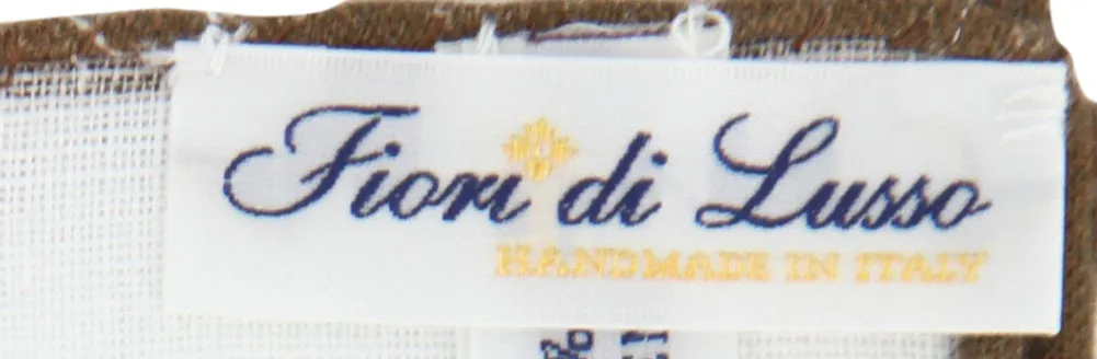 Fiori Di Lusso White Linen Pocket Square