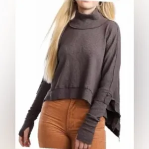 Free People We The Free Moon Daisy Oversized Pullover Boho Sweater Size Small