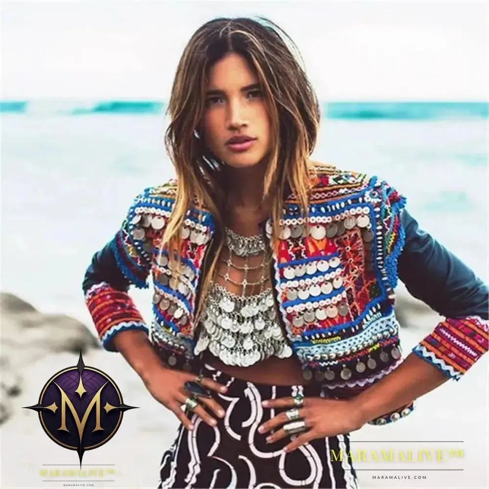 Full Coins Tassel Chest Chain For Summer Beach Party Bohemian Gypsy Afghan Ethnic Slave Harness Underwear Bra Sexy Body Jewelry