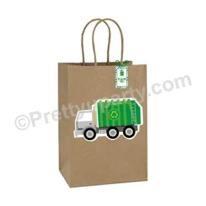 Garbage Truck Theme Gift Bags - Pack of 10