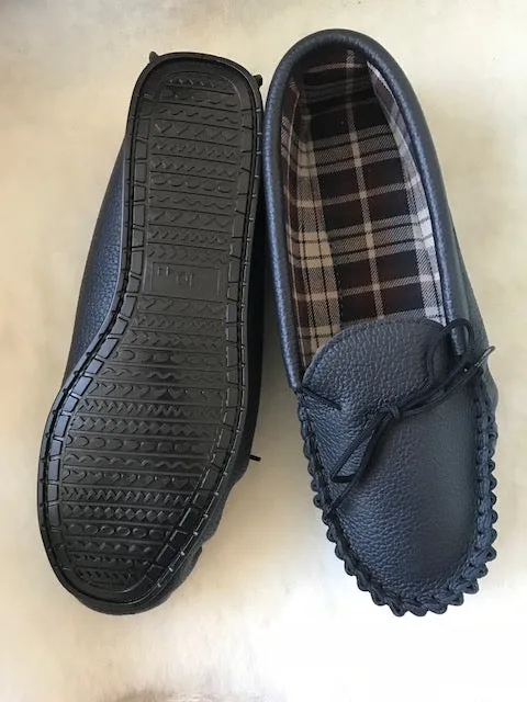 Gents Leather Moccasin Slipper Hard sole | Richard