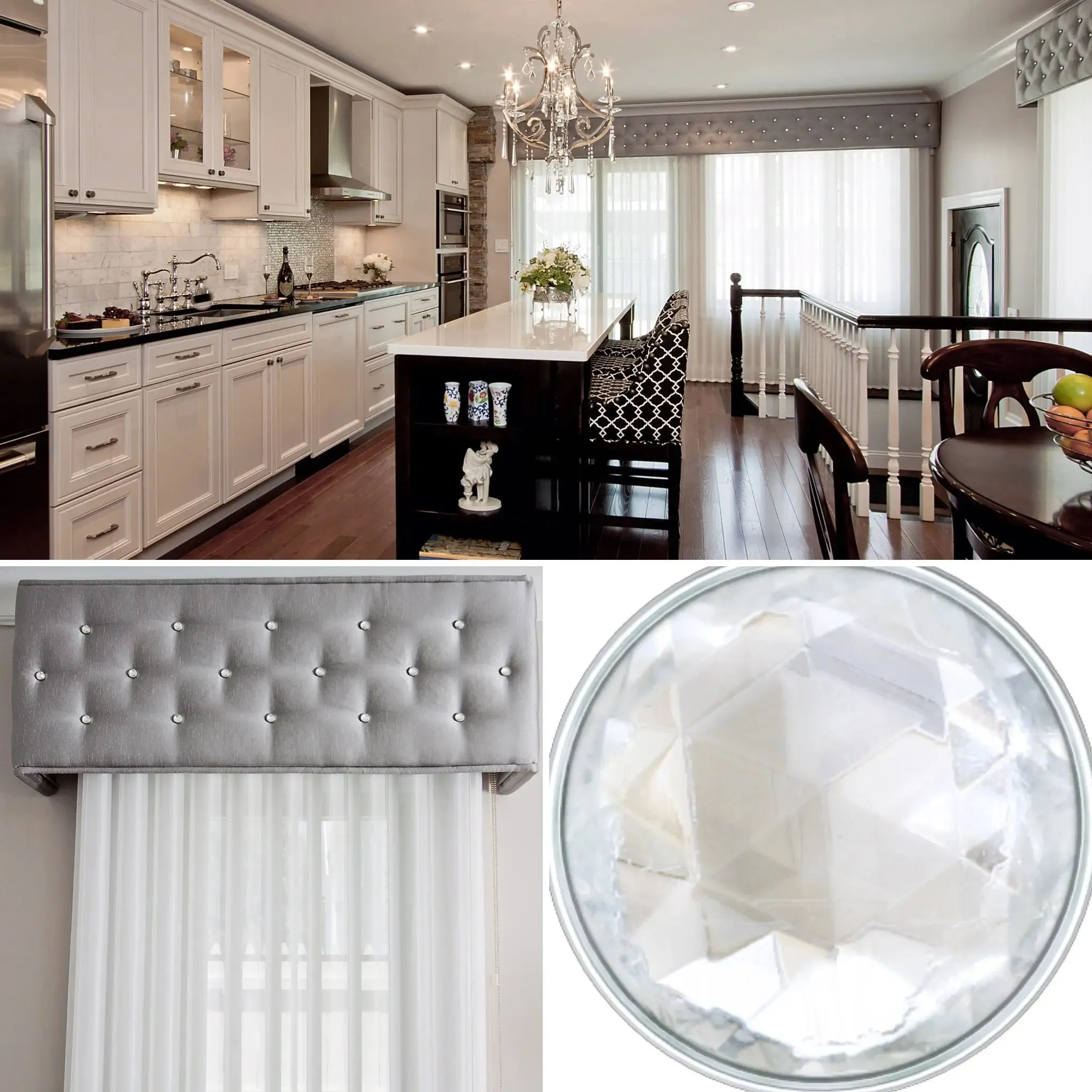 Genuine Bohemian Crystal White Diamond Upholstery Nail