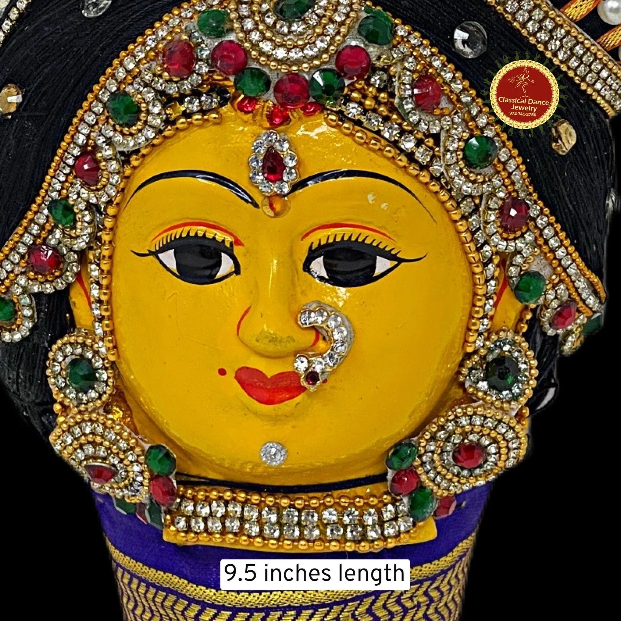 Goddess Varalakshmi Ammavaru Andal Koppu Face | Amman Pooja Festivals Wedding | Classical Dance Jewelry