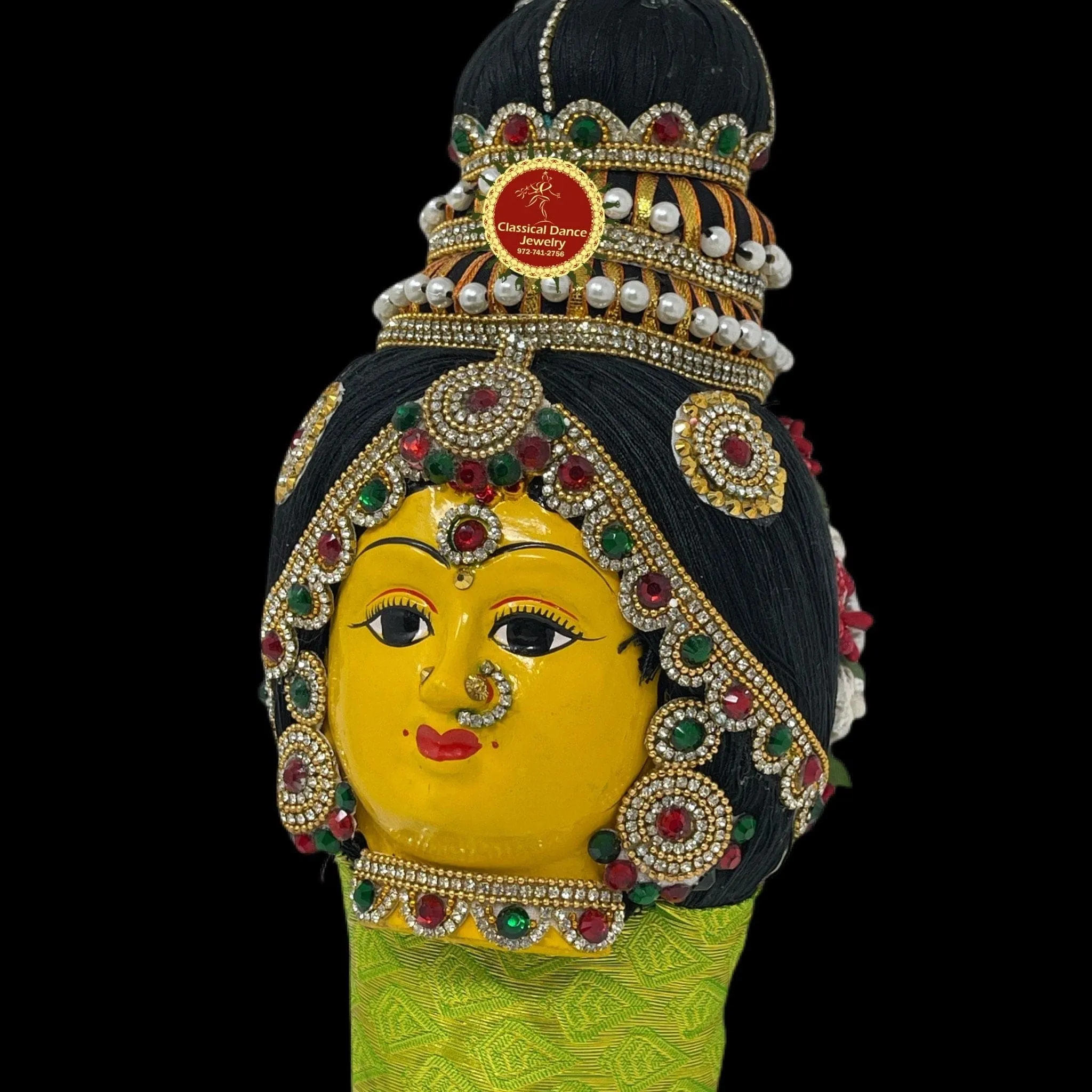Goddess Varalakshmi Ammavaru Top Koppu Face | Amman Pooja Festivals Wedding | Classical Dance Jewelry