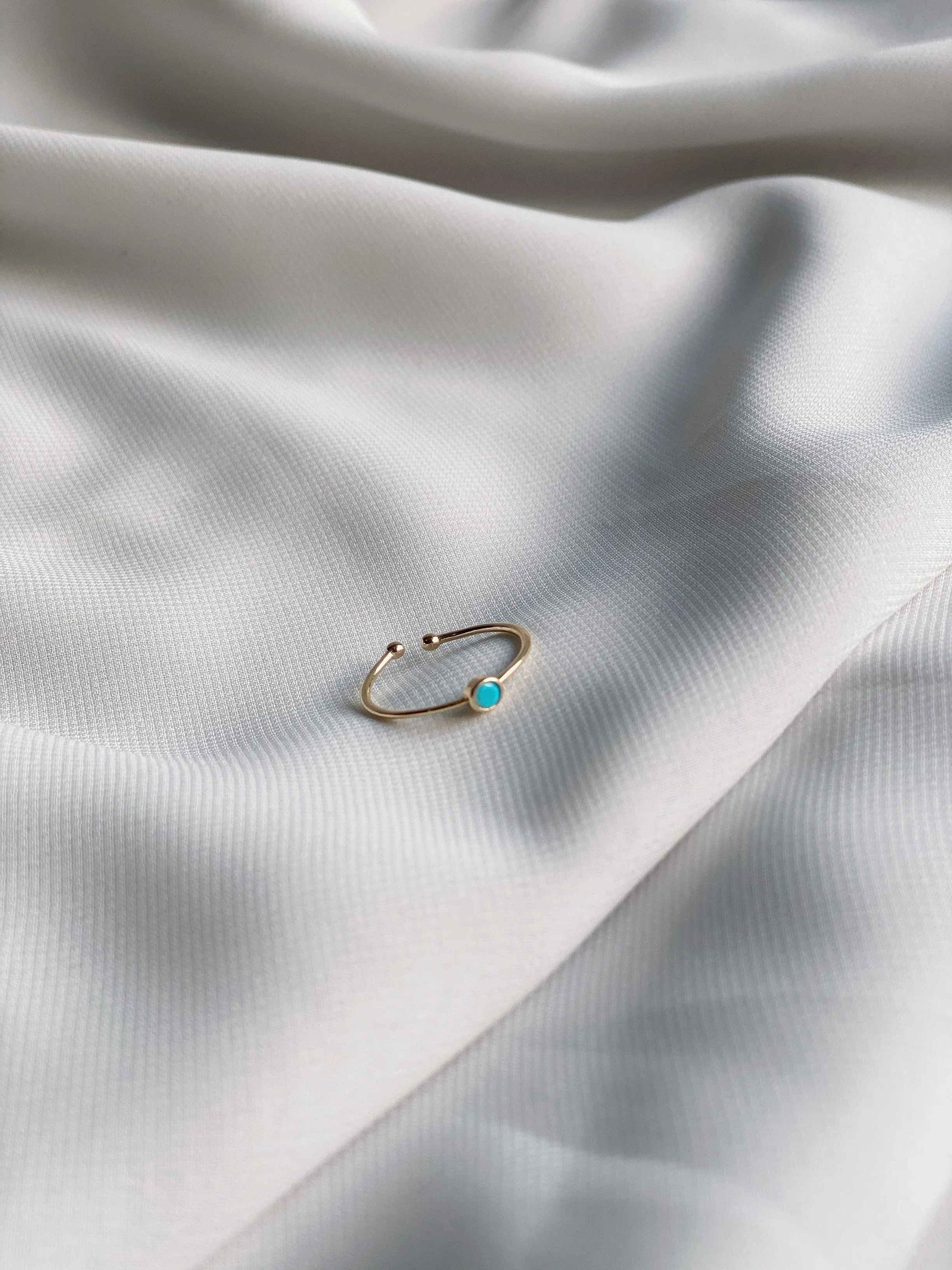 Gold Turquoise Minimalist Ring