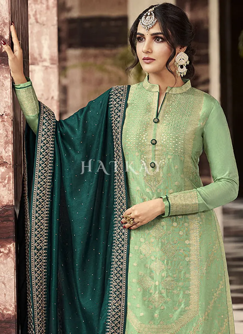 Green Two Tone Salwar Suit